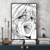 A Ahegao Manga Girl Vintage Posters Sticky Decoracion Painting Wall Art White Kraft Paper Home Decor 5 - Anime Posters Mall