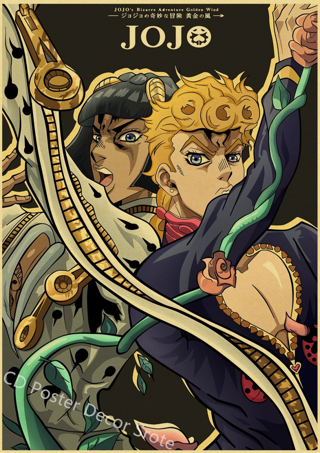 Anime JoJo Bizarre Adventure Retro Poster Kraft Paper Prints and Posters DIY Home Bar Cafe Movie - Anime Posters Mall