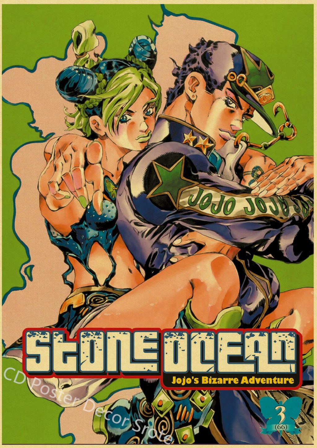 Anime JoJo Bizarre Adventure Retro Poster Kraft Paper Prints and Posters DIY Home Bar Cafe Movie 17 - Anime Posters Mall