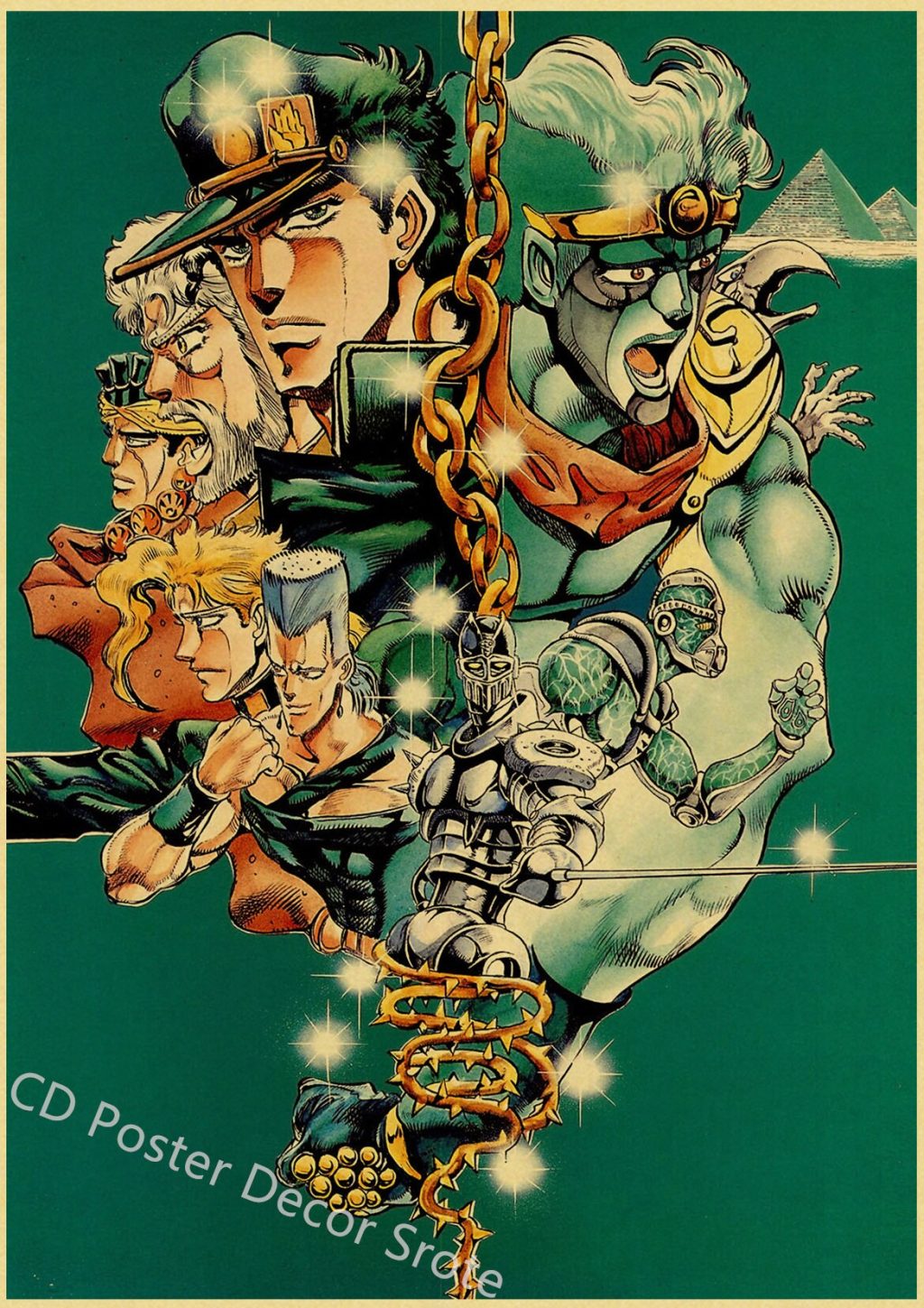 Anime JoJo Bizarre Adventure Retro Poster Kraft Paper Prints and Posters DIY Home Bar Cafe Movie 26 - Anime Posters Mall
