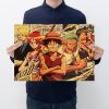 Anime One Piece Character Collection Vintage Kraft paper poster Home Decor Painting Bedroom Background Stickers 50 4 - Anime Posters Mall