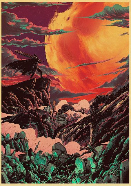 BERSERK Posters Retro Kraft Paper Vintage Room Home Bar Cafe Decor Aesthetic Art Wall Painting.jpg 640x640 14 - Anime Posters Mall