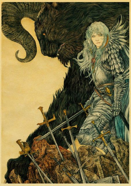 BERSERK Posters Retro Kraft Paper Vintage Room Home Bar Cafe Decor Aesthetic Art Wall Painting.jpg 640x640 18 - Anime Posters Mall