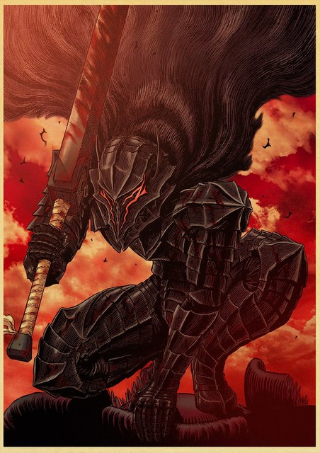 BERSERK Posters Retro Kraft Paper Vintage Room Home Bar Cafe Decor Aesthetic Art Wall Painting.jpg 640x640 19 - Anime Posters Mall