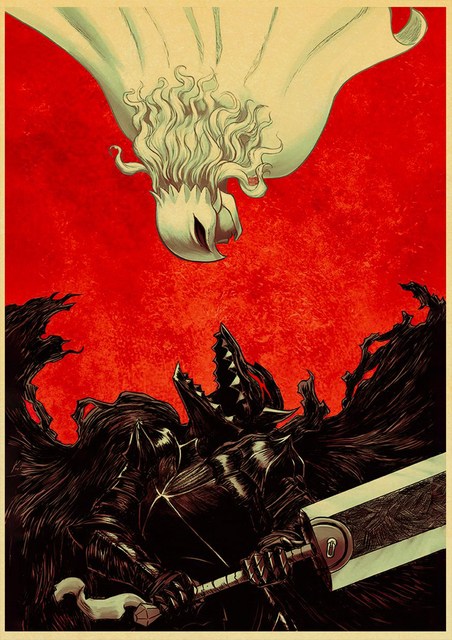 BERSERK Posters Retro Kraft Paper Vintage Room Home Bar Cafe Decor Aesthetic Art Wall Painting.jpg 640x640 23 - Anime Posters Mall