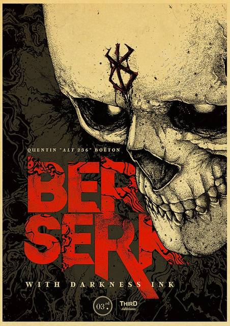 BERSERK Posters Retro Kraft Paper Vintage Room Home Bar Cafe Decor Aesthetic Art Wall Painting.jpg 640x640 26 - Anime Posters Mall