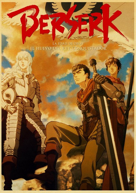 BERSERK Posters Retro Kraft Paper Vintage Room Home Bar Cafe Decor Aesthetic Art Wall Painting.jpg 640x640 28 - Anime Posters Mall