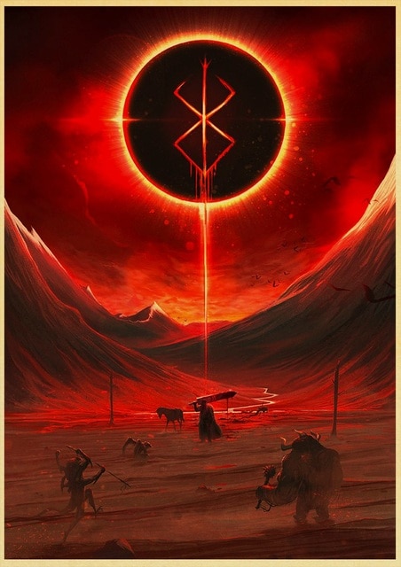 BERSERK Posters Retro Kraft Paper Vintage Room Home Bar Cafe Decor Aesthetic Art Wall Painting.jpg 640x640 5 - Anime Posters Mall