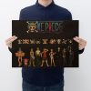 Classic anime One Piece Vintage Kraft paper series bar cafe decorative painting - Anime Posters Mall