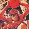 DLKKLB Classic Animation Movie SLAM DUNK Poster Vintage Bedroom Dormitory Home Decoration Painting 51x36cm Art Wall 2 - Anime Posters Mall