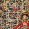 DLKKLB Classic One Piece Poster Bedroom Dormitory Wall Sticker Retro Home Room Decor Art Painting 51x36cm 2 - Anime Posters Mall