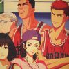 DLKKLB Comic Slam Dunk Basketball Vintage Kraft Paper Wall Sticker Bar Cafe Retro Poster Home Decorative 2 - Anime Posters Mall