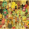 European and American popular anime Rick retro art poster home Decoration bedroom decoration Painting Wall Art 10 - Anime Posters Mall