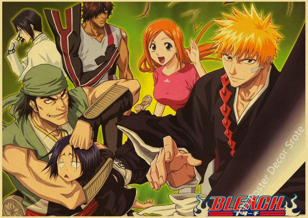 Hot Anime BLEACH Poster Retro Manga Kraft Paper Posters DIY Vintage Home Room Bar Cafe Decor 41 - Anime Posters Mall