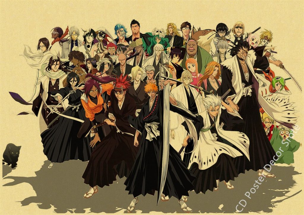 Hot Anime BLEACH Poster Retro Manga Kraft Paper Posters DIY Vintage Home Room Bar Cafe Decor 43 - Anime Posters Mall