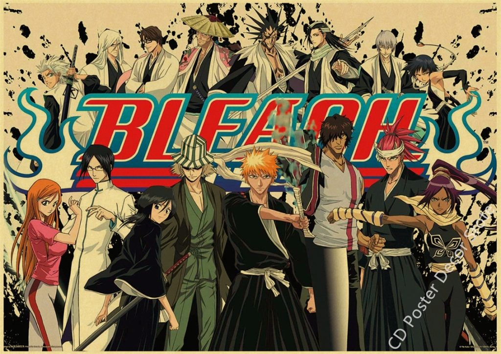 Hot Anime BLEACH Poster Retro Manga Kraft Paper Posters DIY Vintage Home Room Bar Cafe Decor 46 - Anime Posters Mall