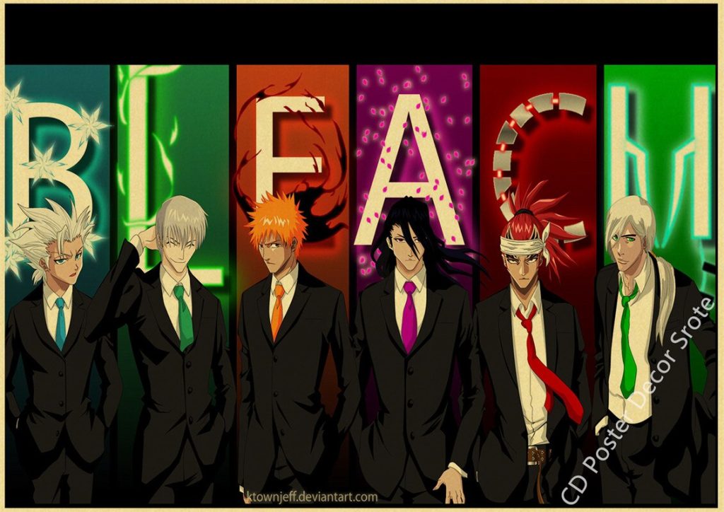 Hot Anime BLEACH Poster Retro Manga Kraft Paper Posters DIY Vintage Home Room Bar Cafe Decor 51 - Anime Posters Mall