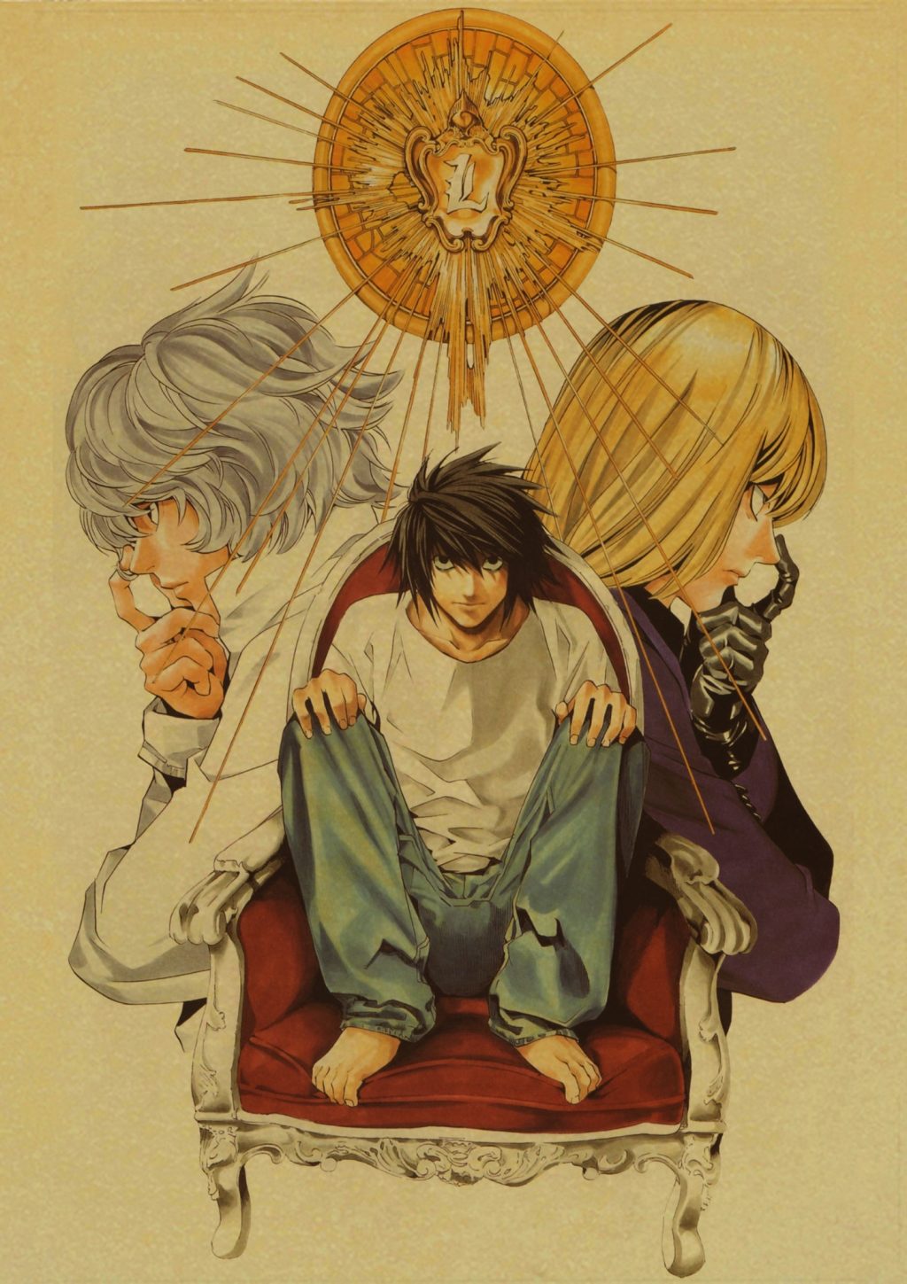 Hot Anime Death Note Posters Manga Ryuk Retro Kraft Paper Sticker Vintage Room Home Bar Cafe 29 - Anime Posters Mall