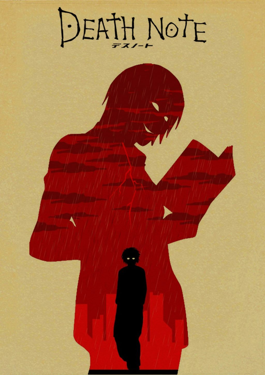 Hot Anime Death Note Posters Manga Ryuk Retro Kraft Paper Sticker Vintage Room Home Bar Cafe 30 - Anime Posters Mall