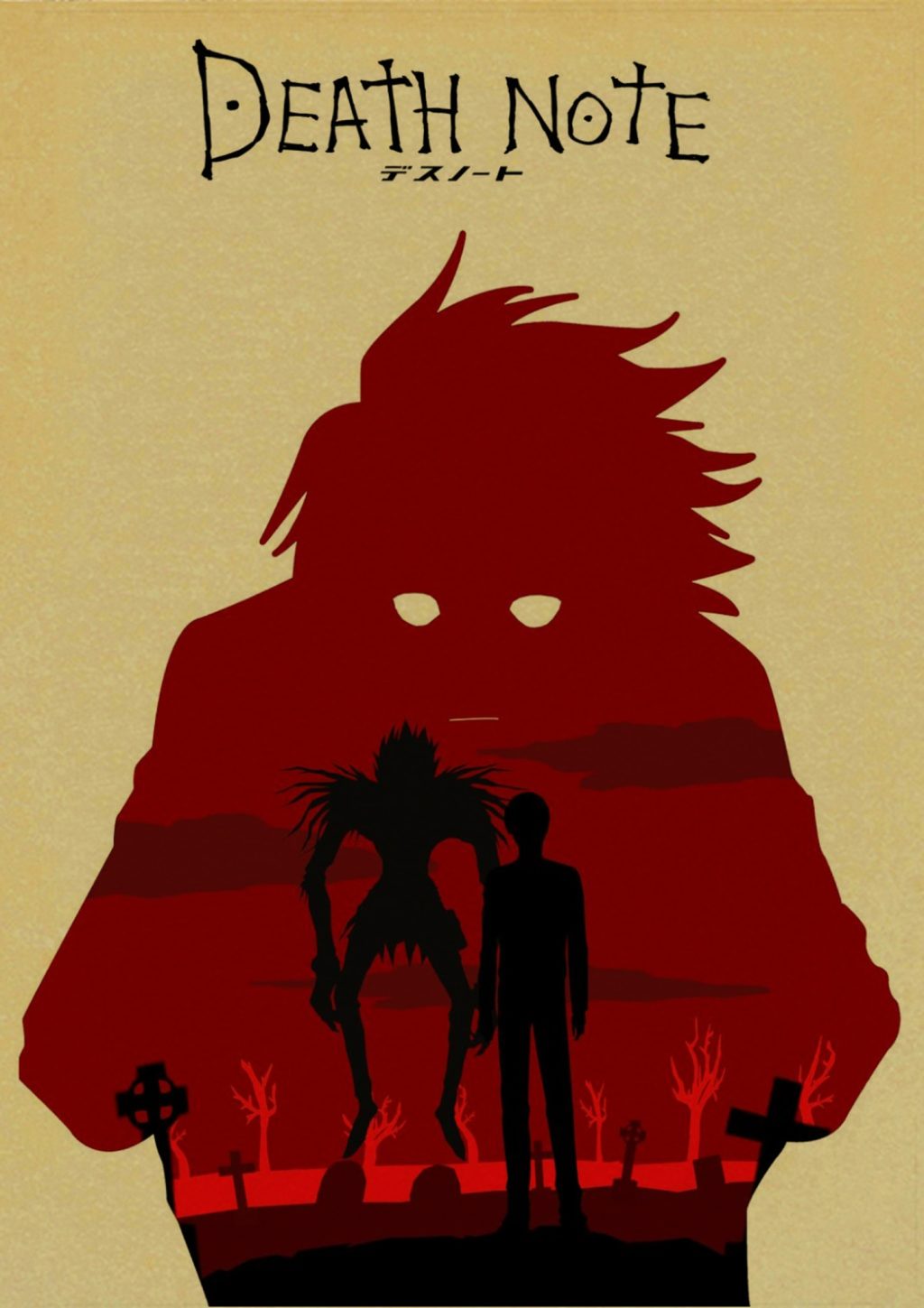 Hot Anime Death Note Posters Manga Ryuk Retro Kraft Paper Sticker Vintage Room Home Bar Cafe 31 - Anime Posters Mall