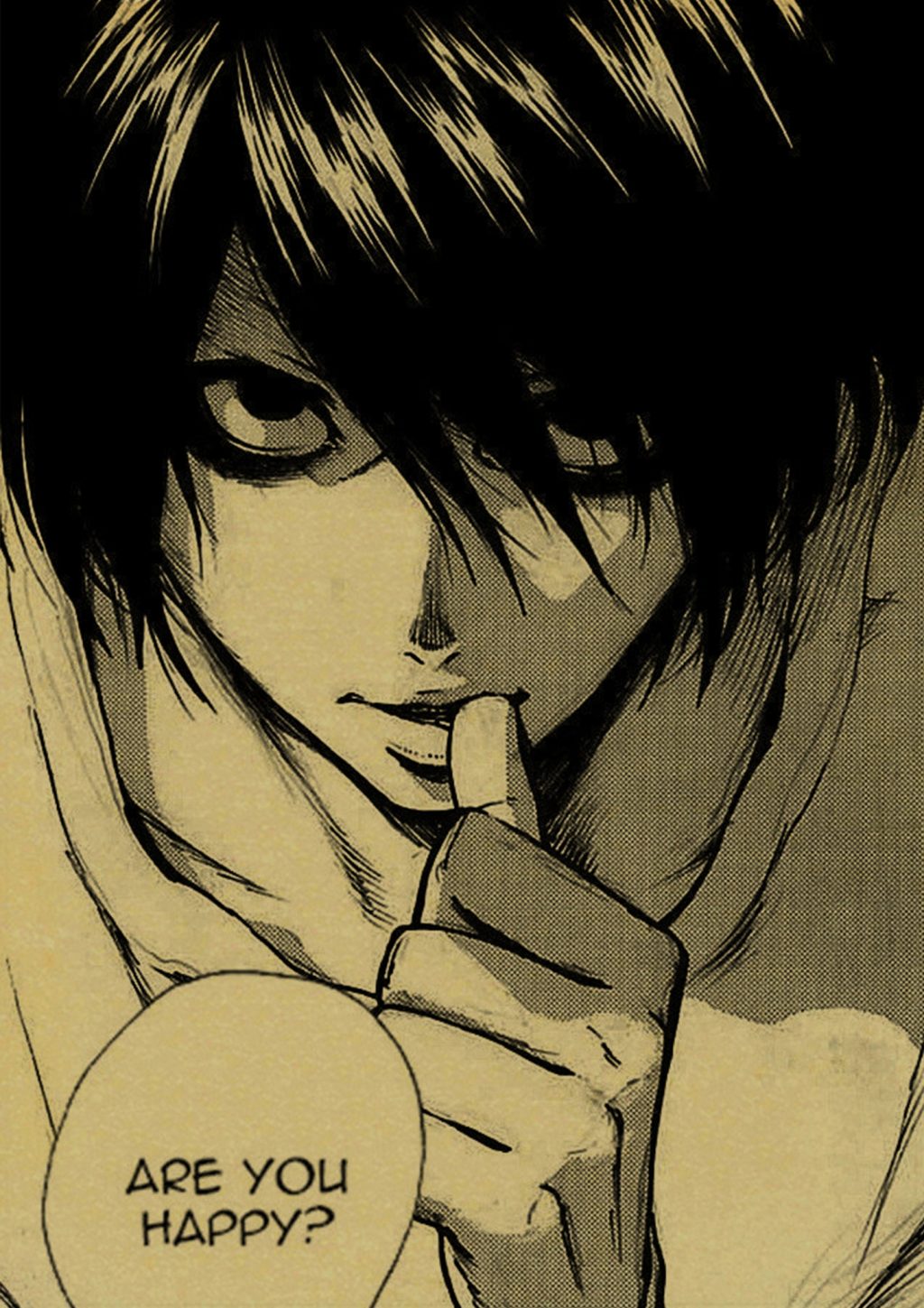 Hot Anime Death Note Posters Manga Ryuk Retro Kraft Paper Sticker Vintage Room Home Bar Cafe 39 - Anime Posters Mall