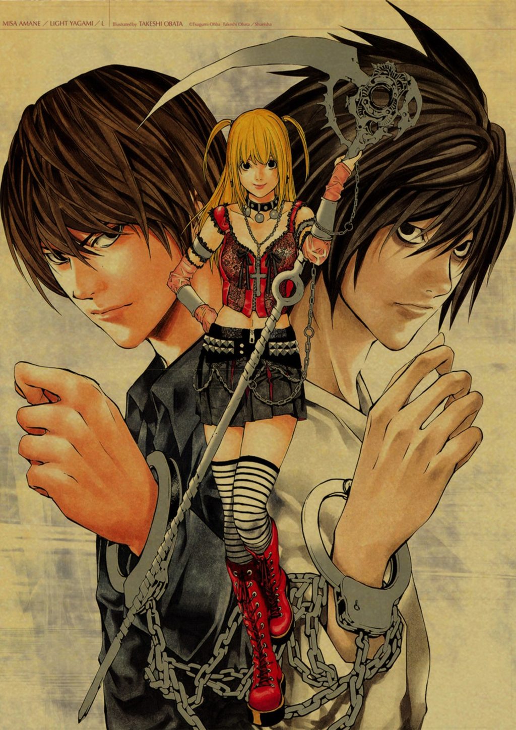 Hot Anime Death Note Posters Manga Ryuk Retro Kraft Paper Sticker Vintage Room Home Bar Cafe 42 - Anime Posters Mall
