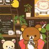 Japan Anime Cute Cartoon Rilakkuma Poster For Wall Art Canvas Print Manga Bear Chick Cat Reading 4 - Anime Posters Mall