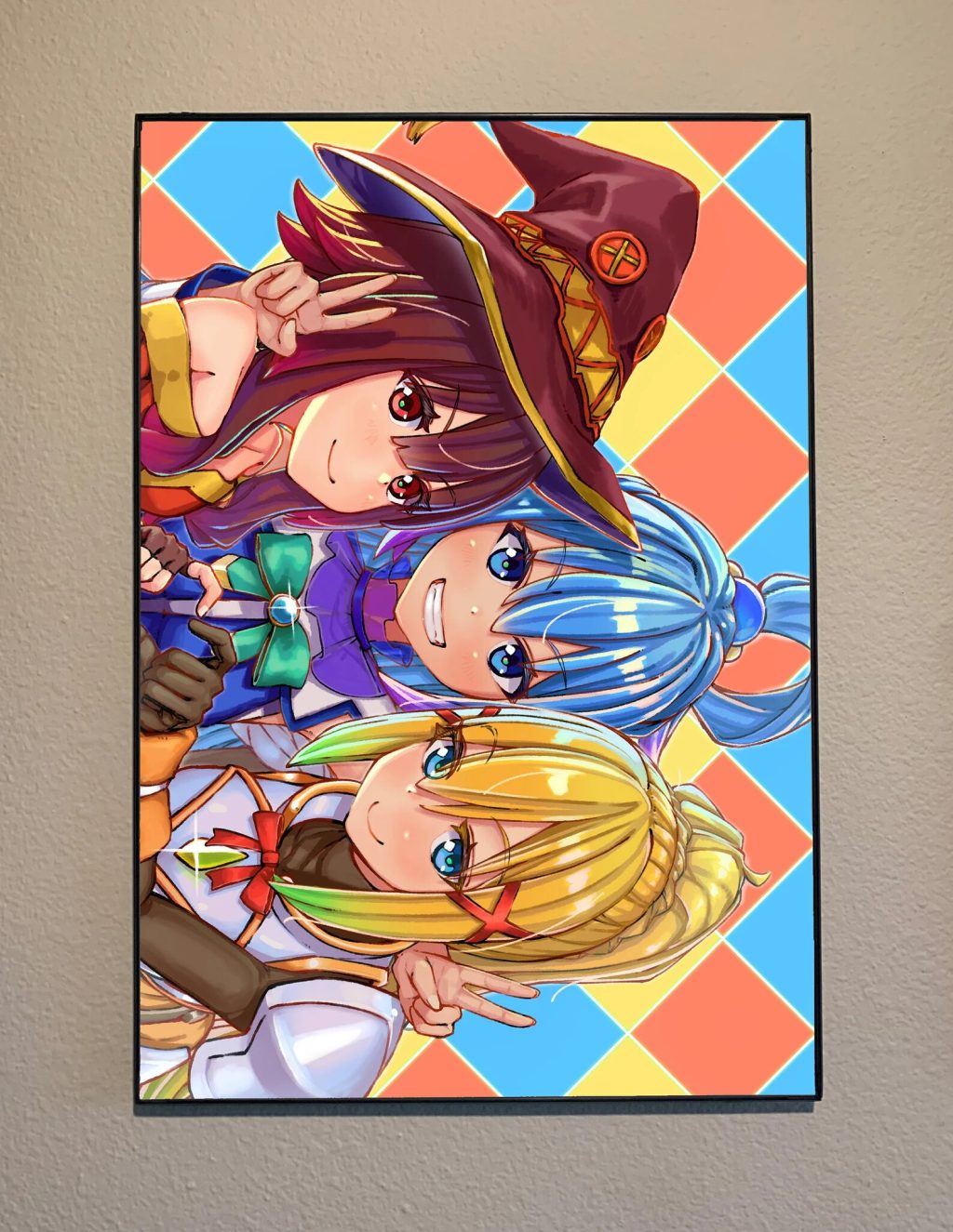 Japanese Anime Figure Hot Classic novel Konosuba Modern Art Home Wall Decoration Canvas Poster Aesthetics Kids 13 - Anime Posters Mall