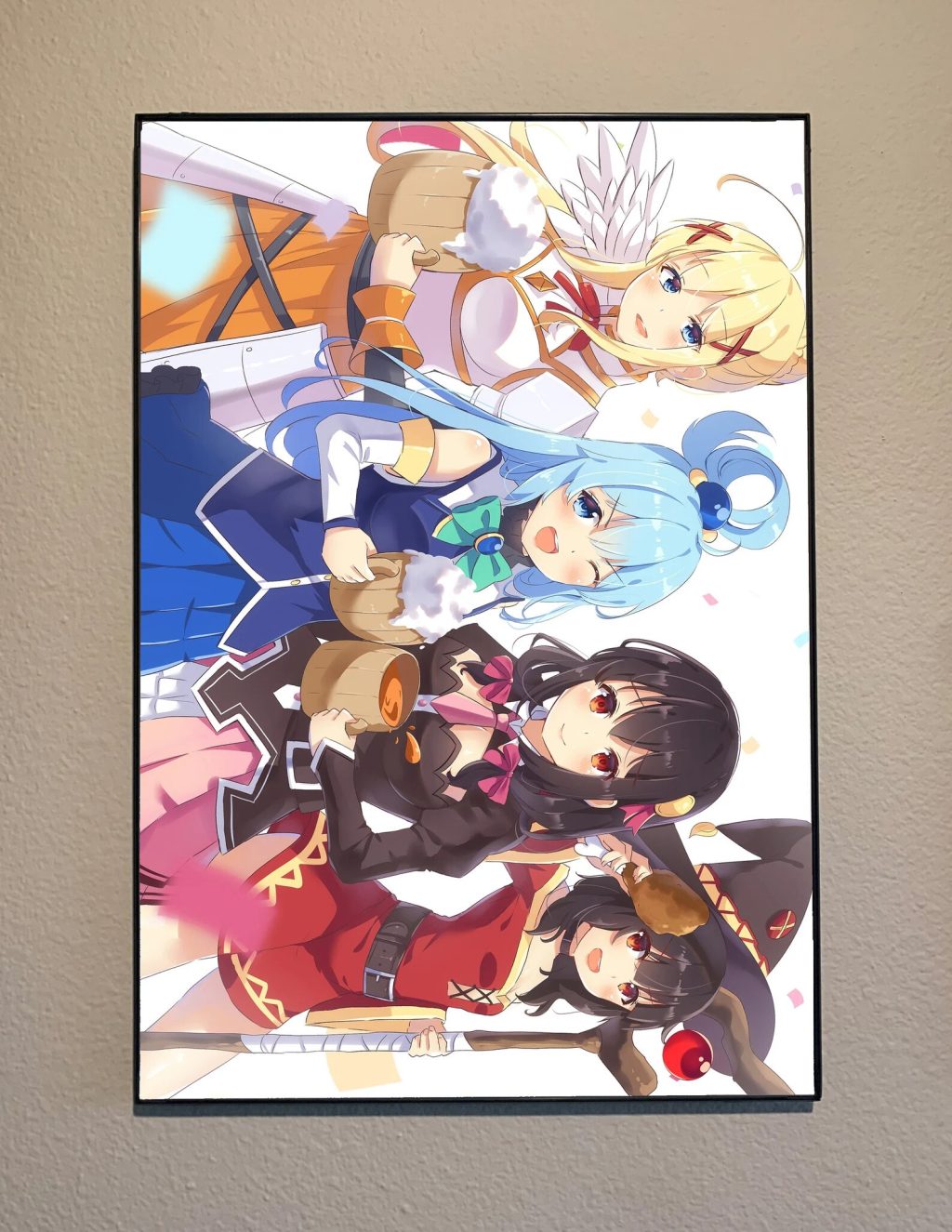 Japanese Anime Figure Hot Classic novel Konosuba Modern Art Home Wall Decoration Canvas Poster Aesthetics Kids 15 - Anime Posters Mall