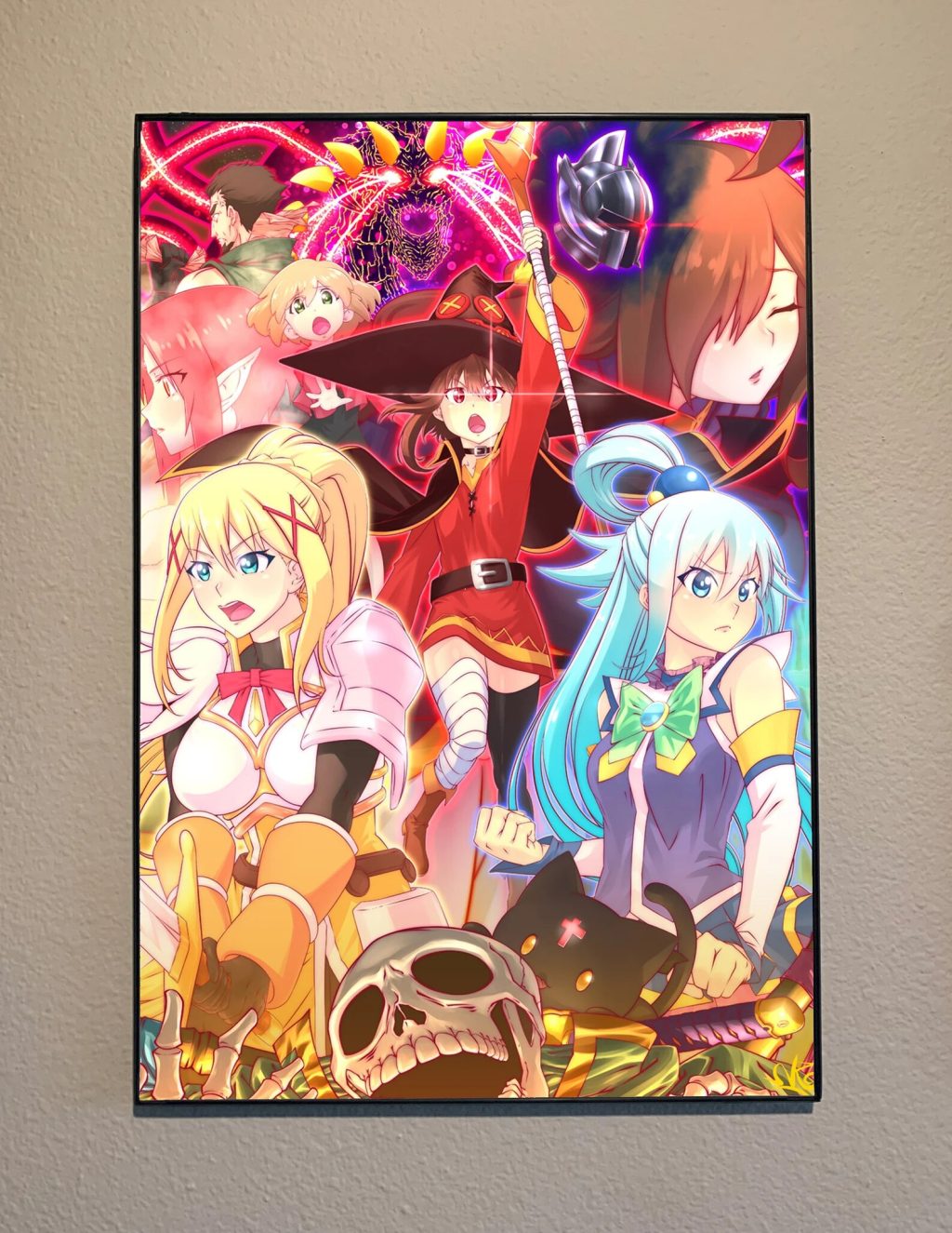 Japanese Anime Figure Hot Classic novel Konosuba Modern Art Home Wall Decoration Canvas Poster Aesthetics Kids 16 - Anime Posters Mall