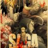 Japanese Anime Vinland Saga Poster Krafe Paper Printed Art Retro Painting Home Room Bar Fans Collection 1 - Anime Posters Mall