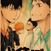 Japanese Cartoon Haikyuu Poster Volleyball Boy Art Painting Kraft Paper Manga Vintage Prints Wall Sticker for 16 - Anime Posters Mall