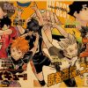 Japanese Cartoon Haikyuu Poster Volleyball Boy Art Painting Kraft Paper Manga Vintage Prints Wall Sticker for 21 - Anime Posters Mall