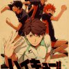 Japanese Cartoon Haikyuu Poster Volleyball Boy Art Painting Kraft Paper Manga Vintage Prints Wall Sticker for 8 - Anime Posters Mall