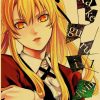 Kakegurui Retro Poster Japanese Anime Poster Decoration Bedroom Living Room Kraft Paper Poster High Quality Wall 19 - Anime Posters Mall