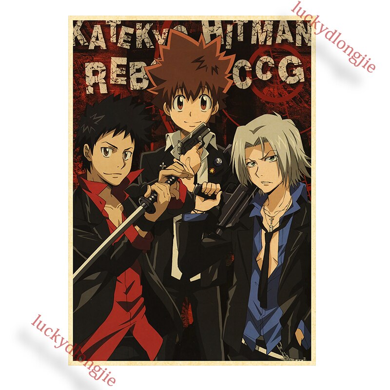 Katekyo Hitman Reborn Poster Anime Wall Vintage Kraft Paper Posters Decor For Home Room Pictur And 1 - Anime Posters Mall