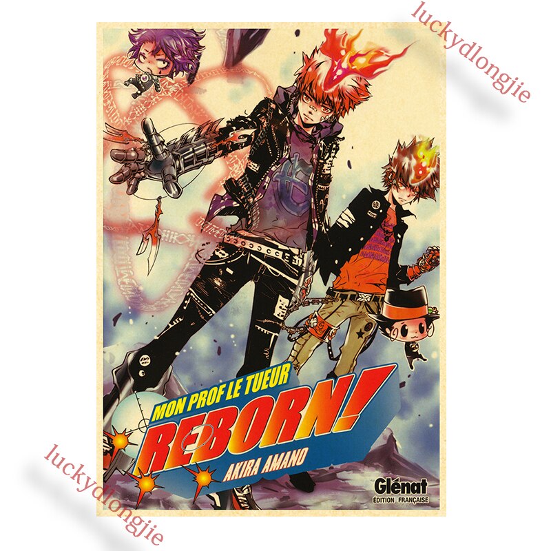 Katekyo Hitman Reborn Poster Anime Wall Vintage Kraft Paper Posters Decor For Home Room Pictur And 11 - Anime Posters Mall