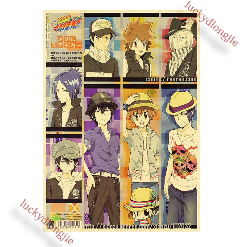 Katekyo Hitman Reborn Poster Anime Wall Vintage Kraft Paper Posters Decor For Home Room Pictur And 15 - Anime Posters Mall