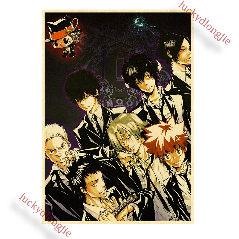 Katekyo Hitman Reborn Poster Anime Wall Vintage Kraft Paper Posters Decor For Home Room Pictur And 18 - Anime Posters Mall