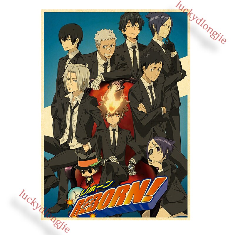 Katekyo Hitman Reborn Poster Anime Wall Vintage Kraft Paper Posters Decor For Home Room Pictur And 26 - Anime Posters Mall