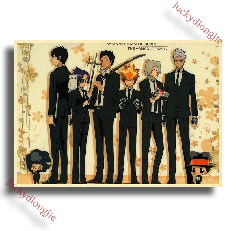 Katekyo Hitman Reborn Poster Anime Wall Vintage Kraft Paper Posters Decor For Home Room Pictur And 29 - Anime Posters Mall