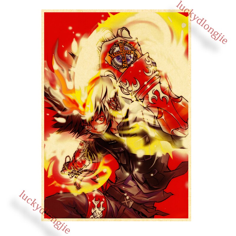 Katekyo Hitman Reborn Poster Anime Wall Vintage Kraft Paper Posters Decor For Home Room Pictur And 3 - Anime Posters Mall