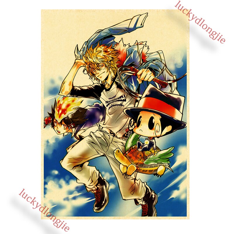 Katekyo Hitman Reborn Poster Anime Wall Vintage Kraft Paper Posters Decor For Home Room Pictur And 6 - Anime Posters Mall