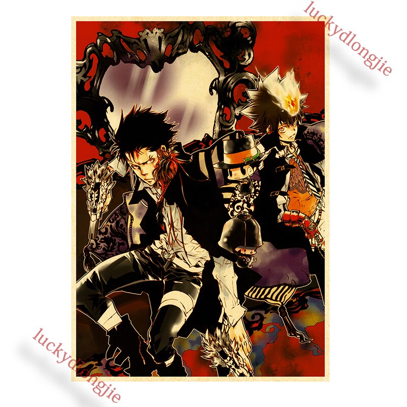 Katekyo Hitman Reborn Poster Anime Wall Vintage Kraft Paper Posters Decor For Home Room Pictur And 9 - Anime Posters Mall
