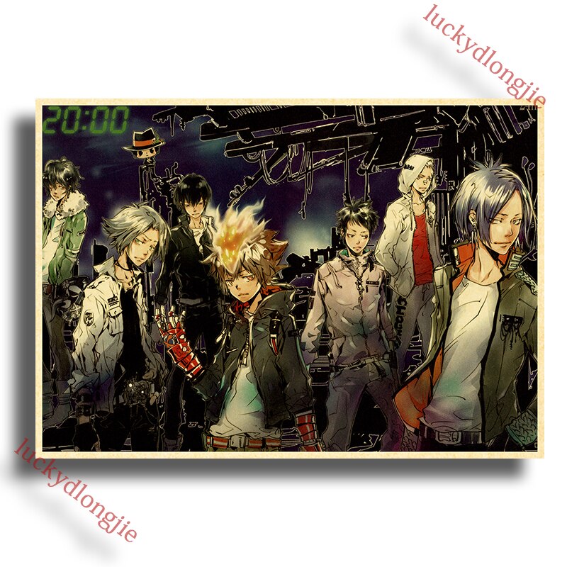 Katekyo Hitman Reborn Poster Anime Wall Vintage Kraft Paper Posters Decor For Home Room Pictur And - Anime Posters Mall