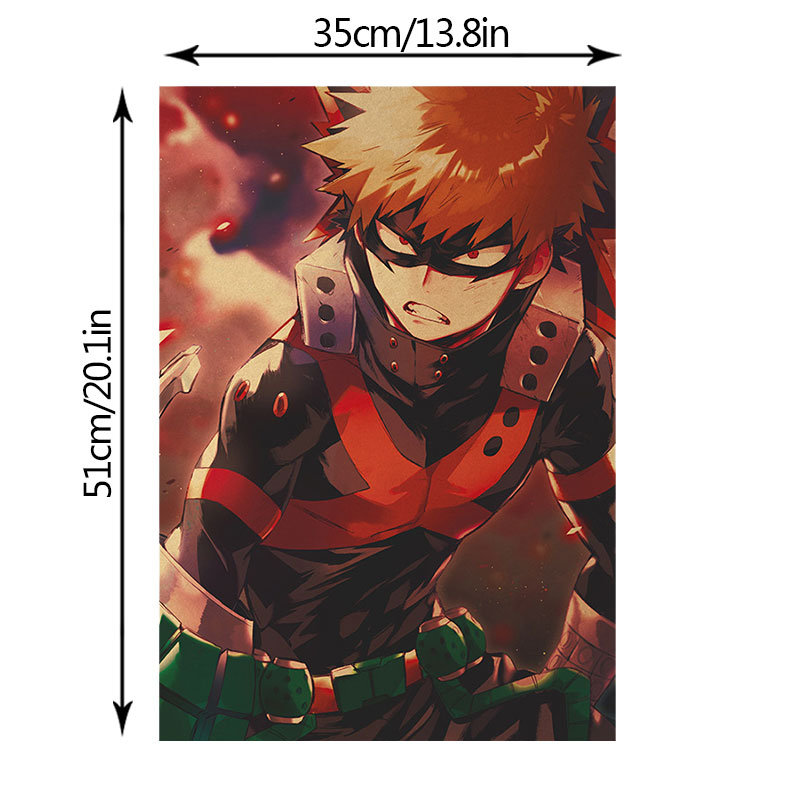 My Hero Academia D Midoriya Izuku Character Character Vintage Kraft Paper Poster Bar Cafe Decorative Painting 1 - Anime Posters Mall