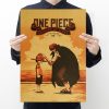 Room Decor Anime One Piece Sea revenge ancient kraft paper printed poster family room decorative aesthetics - Anime Posters Mall
