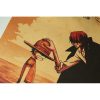 Room Decor Anime One Piece Sea revenge ancient kraft paper printed poster family room decorative aesthetics 4 - Anime Posters Mall