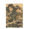 TIE LER Attack on Titan B Style Japanese Cartoon Comic Kraft Paper Poster Wall Stickers Home 1 - Anime Posters Mall
