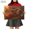 TIE LER Attack on Titan Posters Japanese Anime Kraft Paper Room Bar Home Art Decorative Painting - Anime Posters Mall